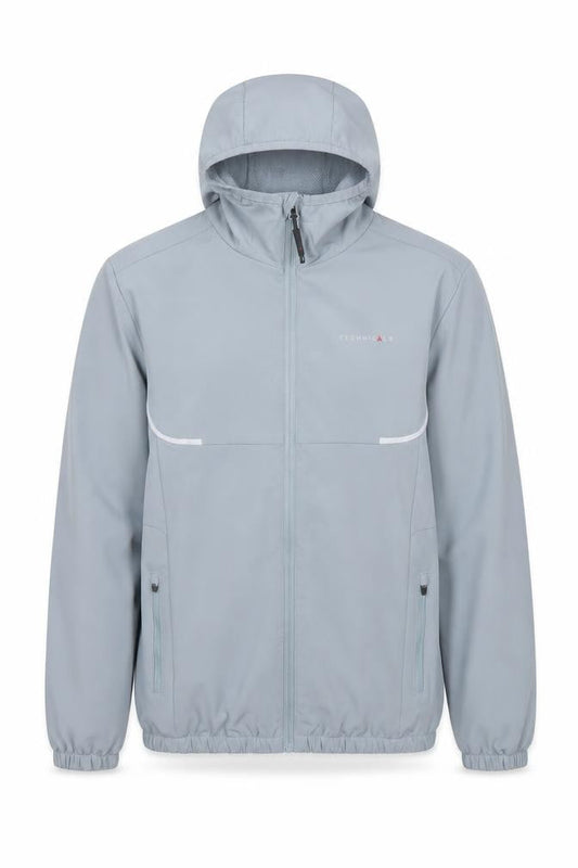 Technicals Boys Grey Hooded Soft Shell Jacket 13 Years Full Zip Outdoor