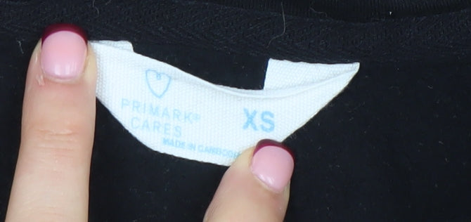 Primark Cares Women’s Black XS Full Zip Hoodie with Pockets