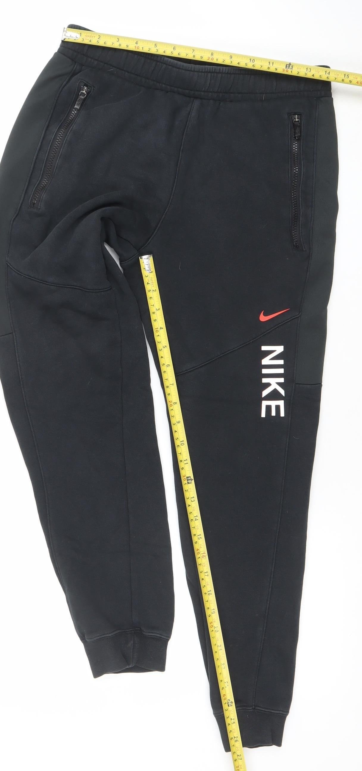 Nike Men's Black Fleece Jogger Sweatpants Small Regular Fit