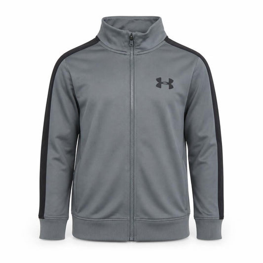 Under Armour Boys Grey Full Zip Hoodie YSM Polyester Sportswear