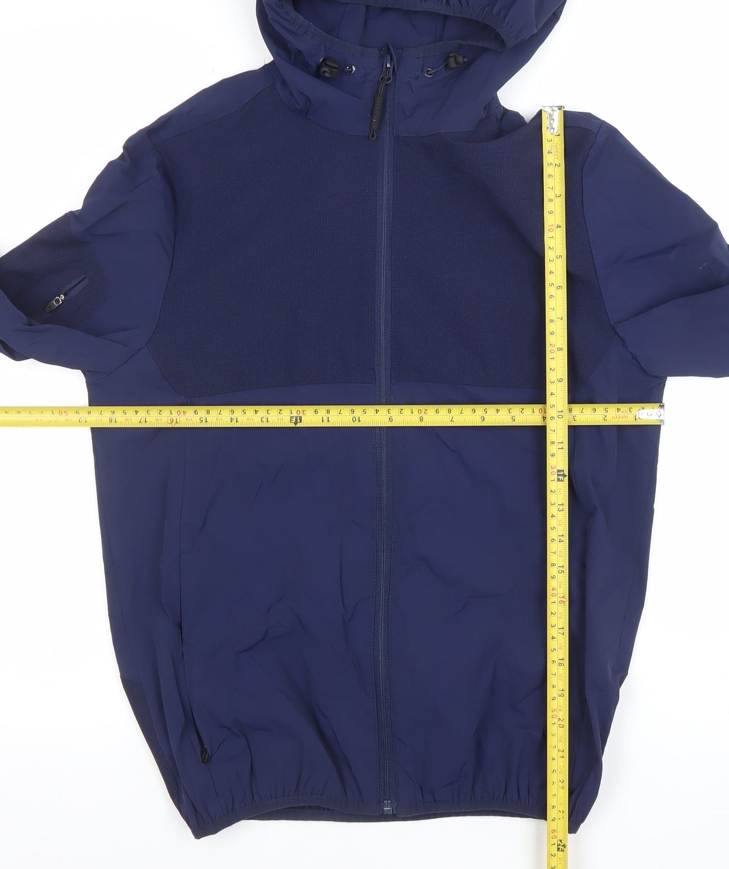 Technicals Boys Navy Blue Full Zip Hooded Jacket 12-13 Years Waterproof Outdoor