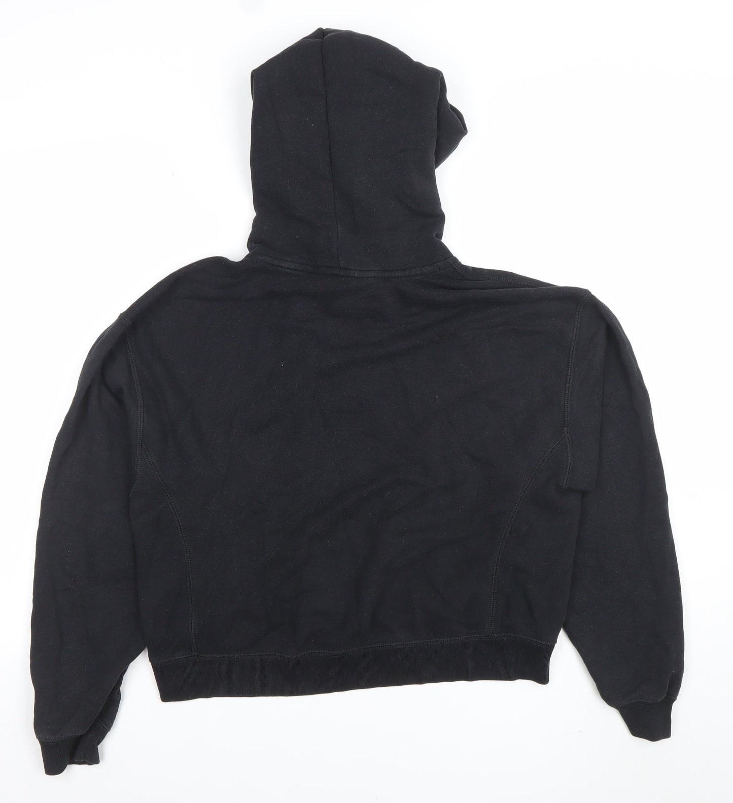 Abercrombie & Fitch Womens Black Small Pullover Hoodie Cotton Blend