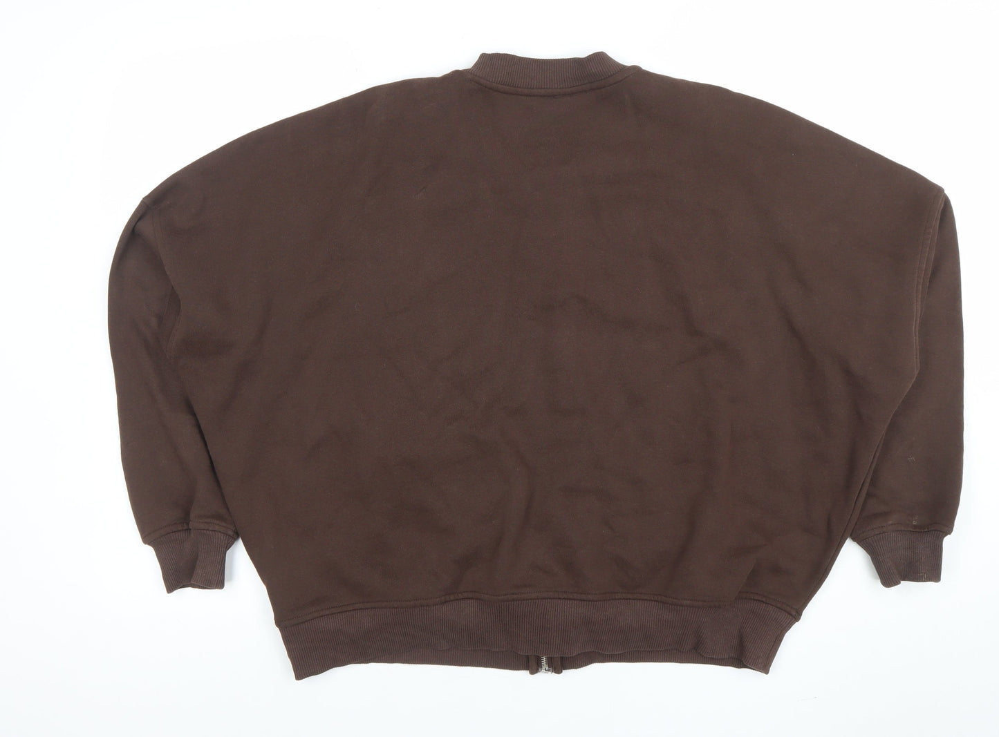 Twyford Relaxed Brown Full Zip Sweatshirt Women's M Cotton Blend Casual