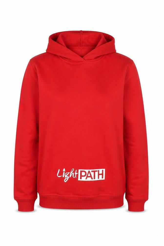 AWDis LightPATH Red Hoodie Women's Small Pullover Cotton Blend