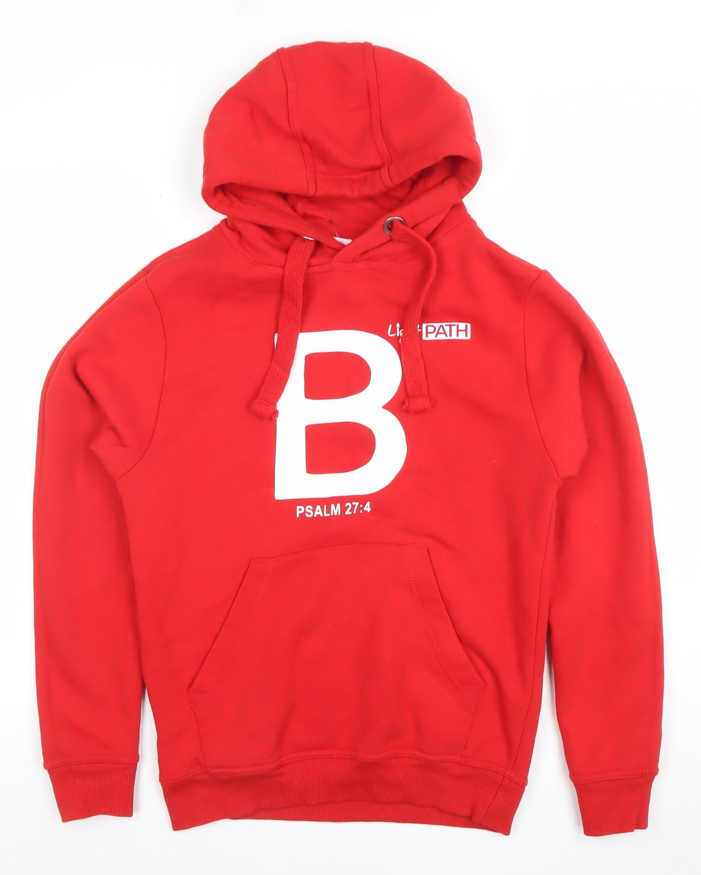 AWDis LightPATH Red Hoodie Women's Small Pullover Cotton Blend