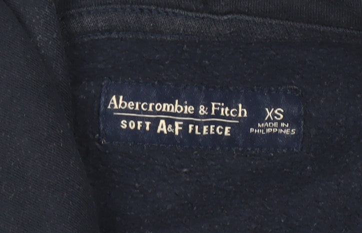 Abercrombie & Fitch Women Navy Blue XS Pullover Hoodie Soft Fleece