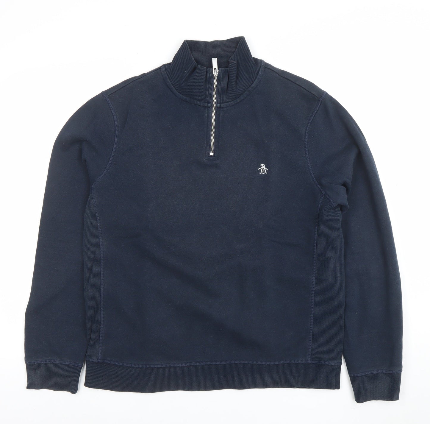 Original Penguin Men’s Blue 1/4 Zip Sweatshirt Size M Regular Fit