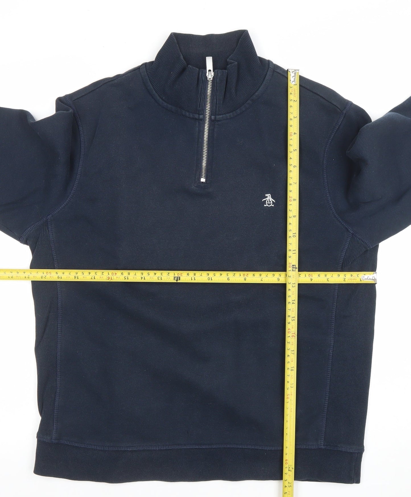Original Penguin Men’s Blue 1/4 Zip Sweatshirt Size M Regular Fit