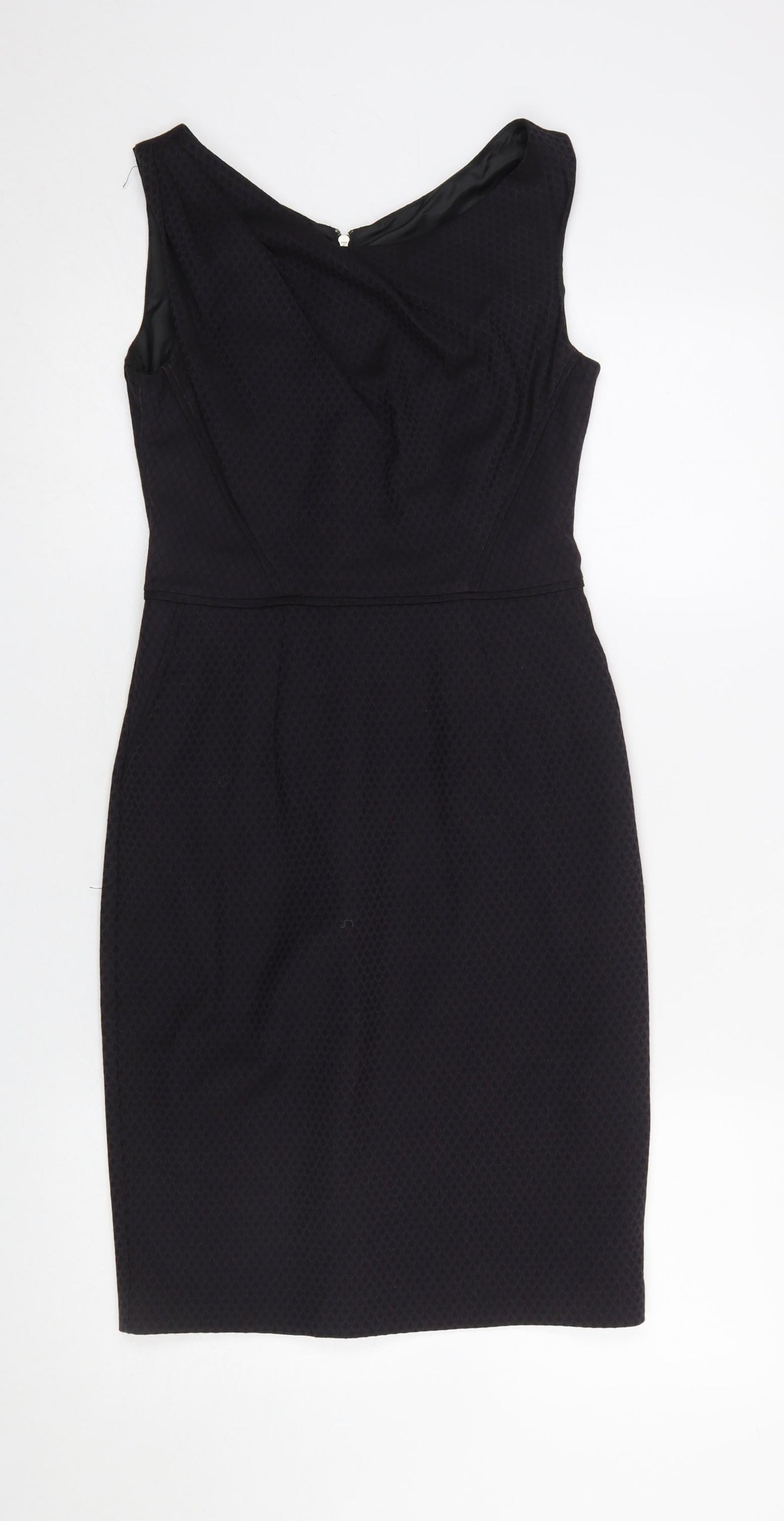 Oasis Women's Black Size 8 Sleeveless Knee-Length Pencil Dress