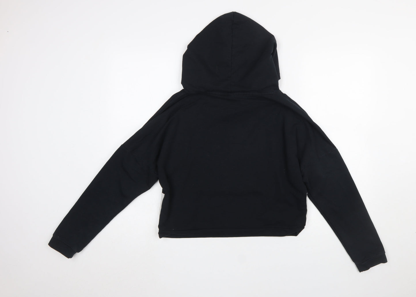 Puma Women's Black Hooded Pullover Crop Sweatshirt XS UK 8