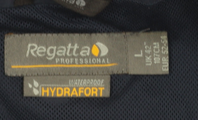 Regatta Men's Blue L Waterproof Hooded Rain Jacket 42in