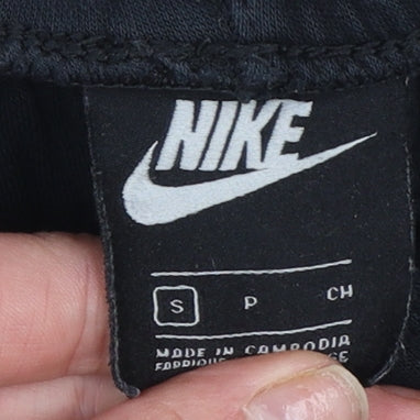 Nike Women's Black Jogger Trousers Size S Fleece Cotton Blend