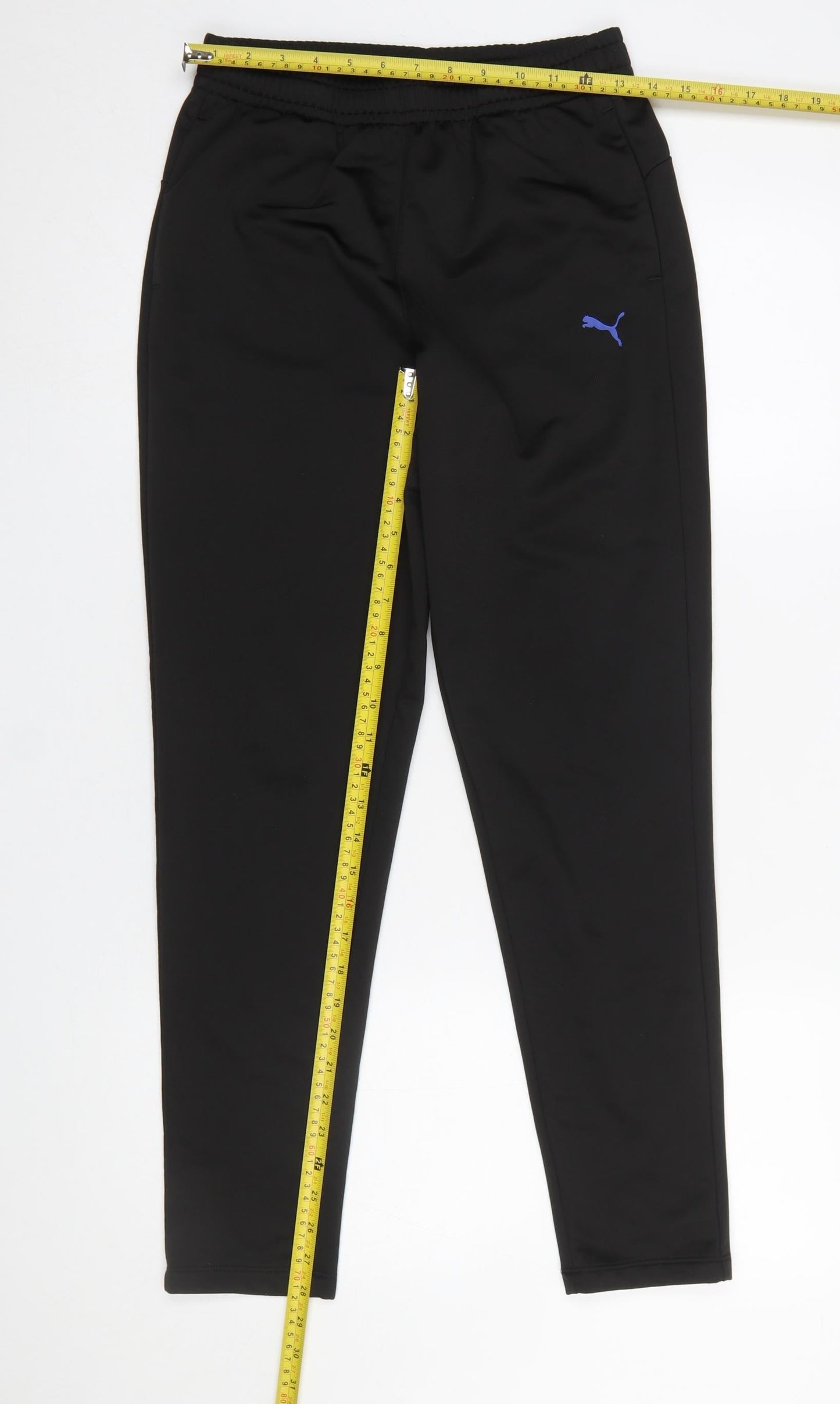 Puma Boys Black 13-14 Years Jogger Trousers 100% Polyester Sportswear