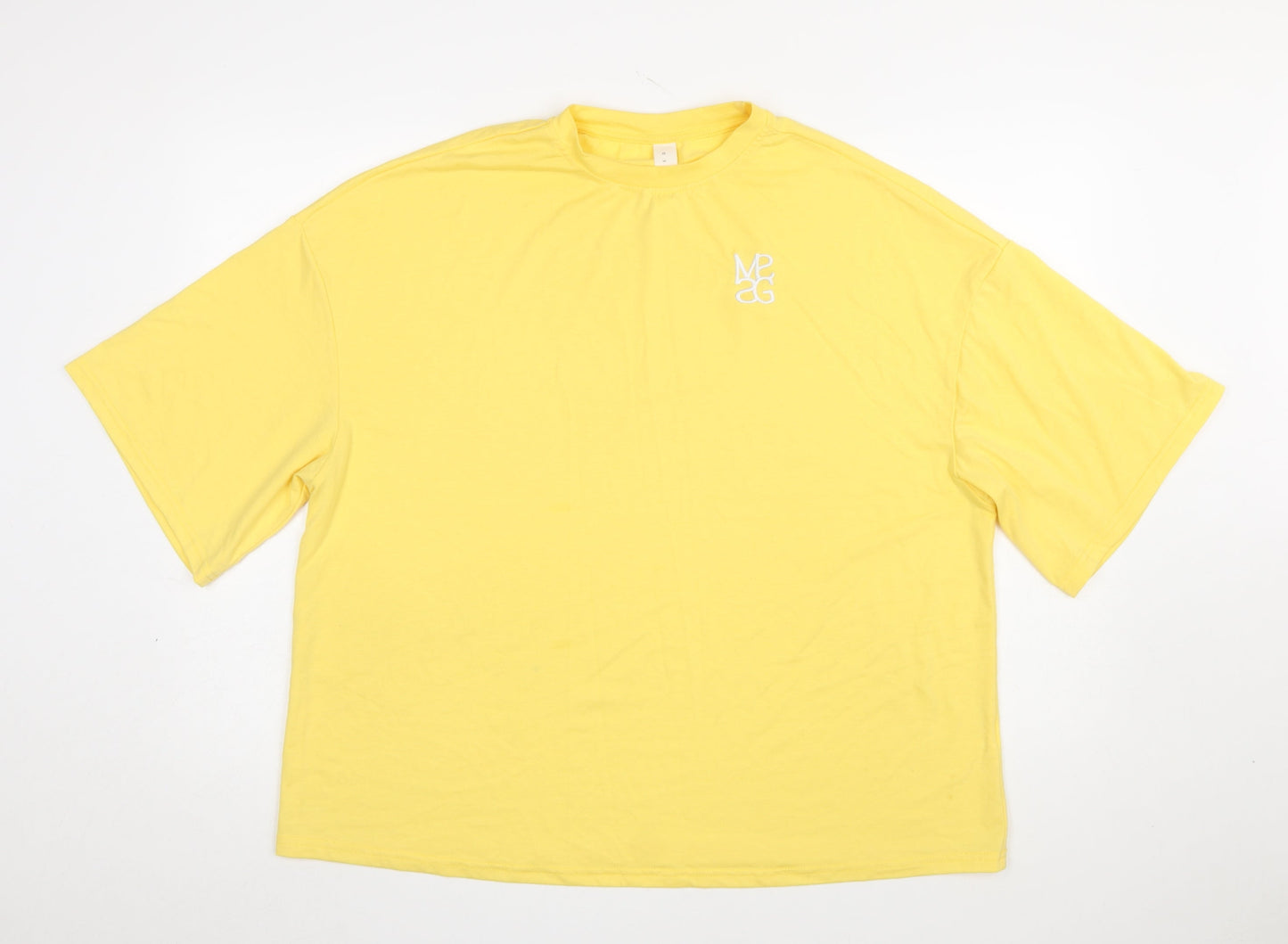Missguided Women’s Yellow Basic Cotton Relaxed T-Shirt M