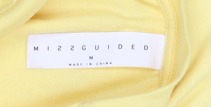 Missguided Women’s Yellow Basic Cotton Relaxed T-Shirt M