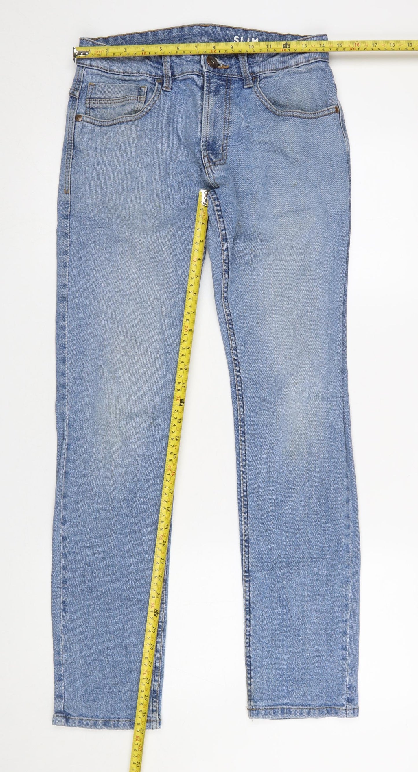 Dunnes Stores Mens Blue Slim Fit Jeans 30in Waist 32in Leg Medium Denim