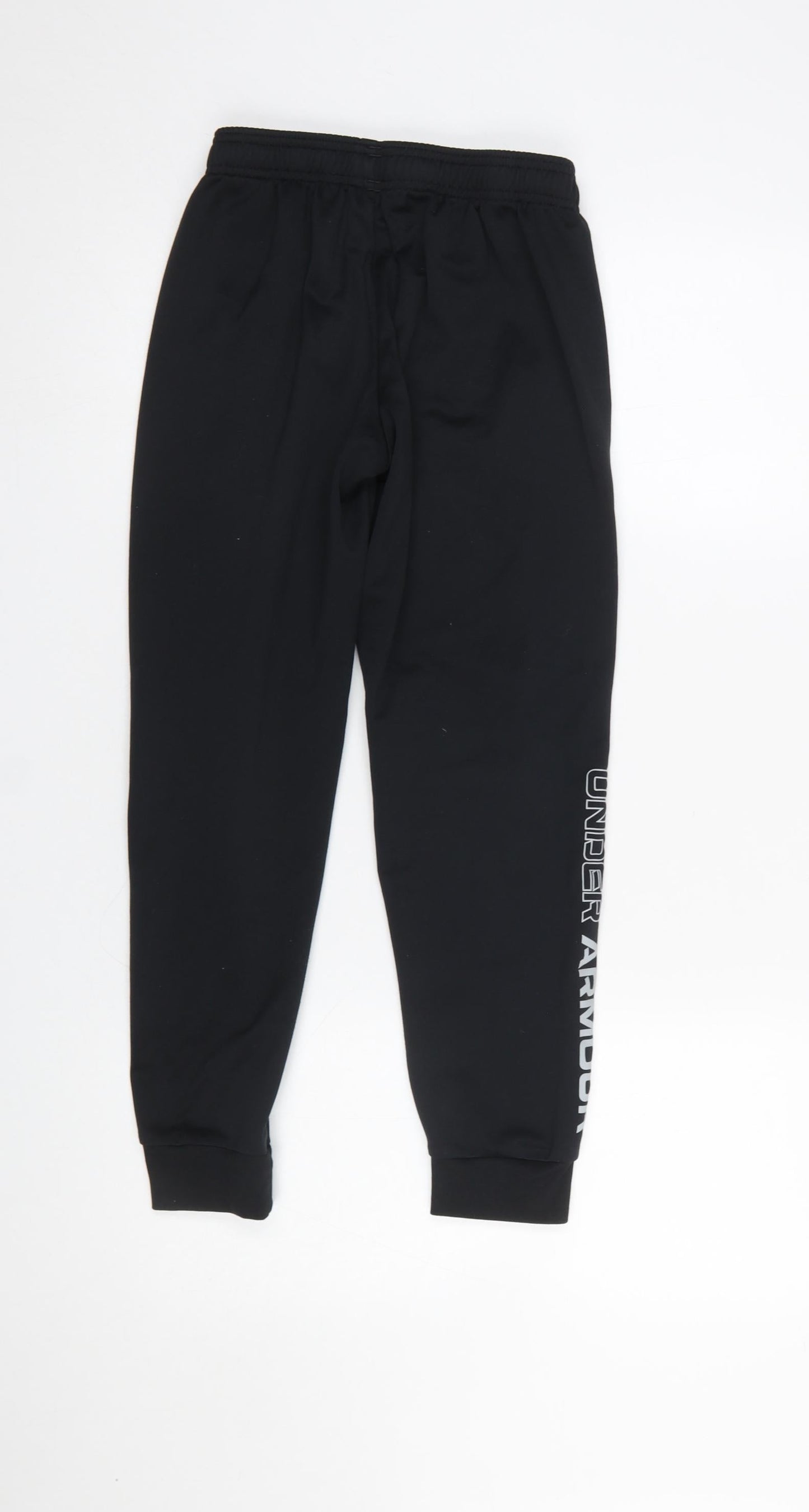 Under Armour Boys Black Jogger Trousers Size M Elastic Waist Activewear