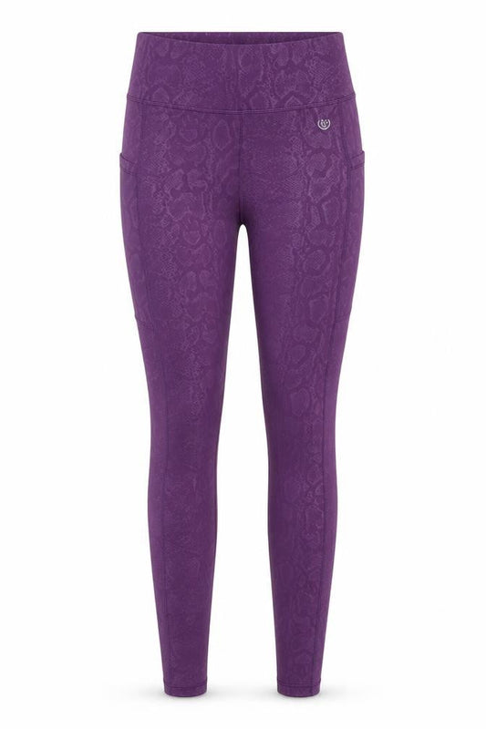 Dunnes Women's Purple Animal Print Leggings Size S