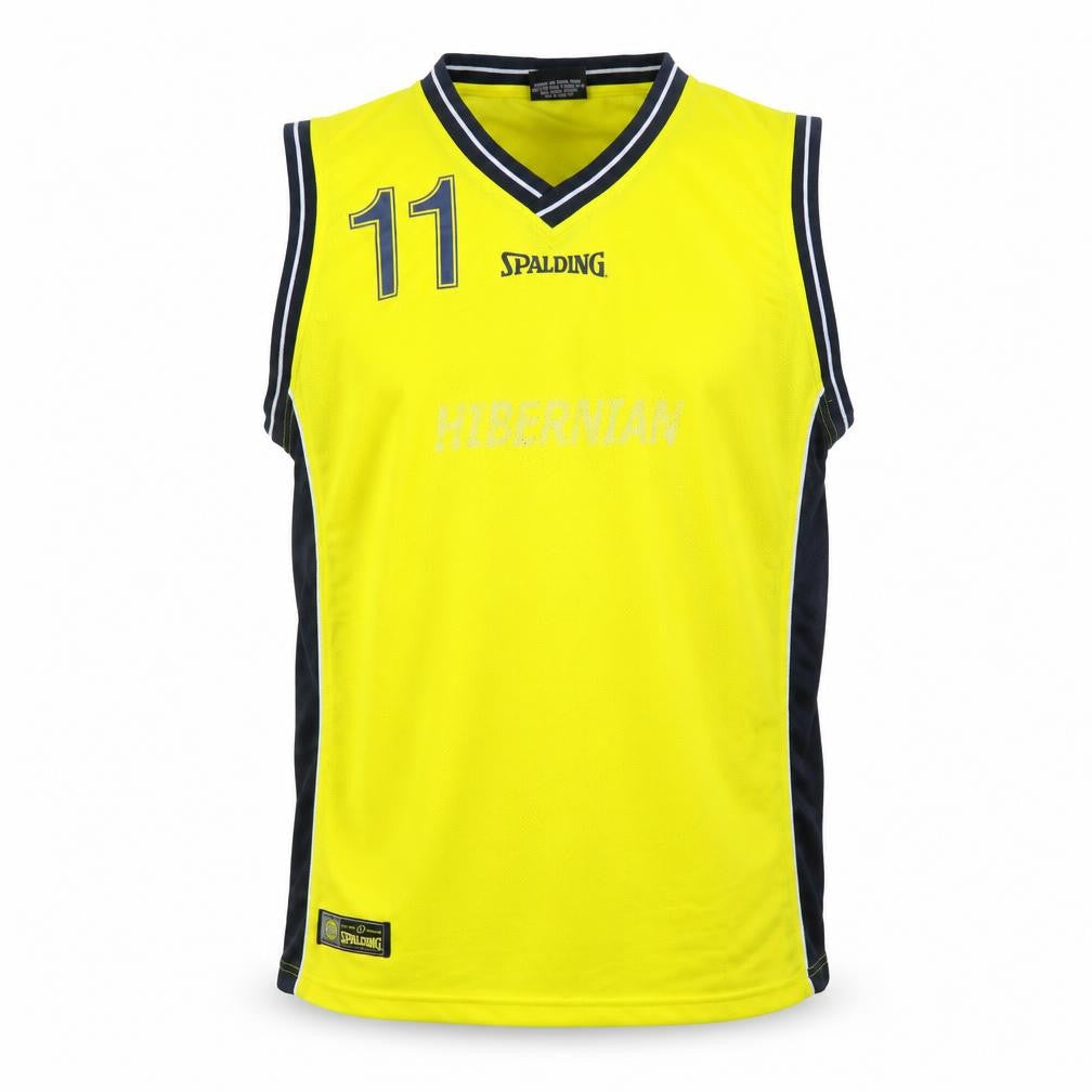 Spalding Men's Yellow Basketball Tank Top XL Athletic Jersey