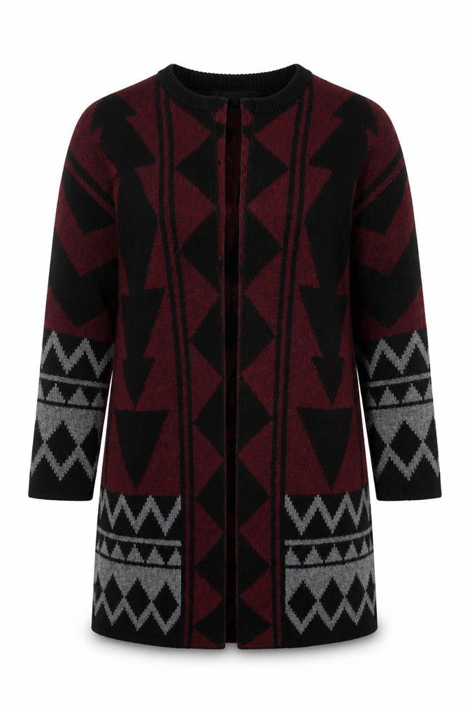 Principles by Ben de Lisi Women's Multicoloured Size 12 Aztec Knit Cardigan