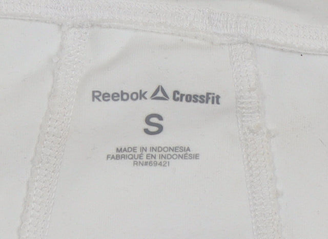Reebok CrossFit Women's White S Athletic Full Zip Hooded Track Jacket