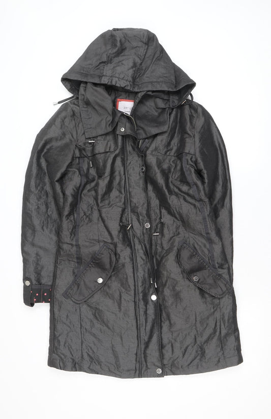 Marks and Spencer Women’s Grey Hooded Parka Coat Size 8