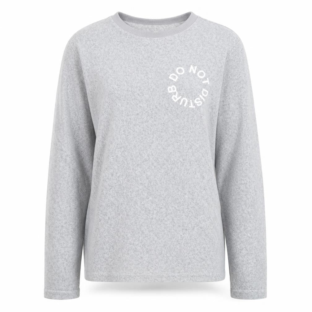 Primark Womens Grey Fleece Pullover Jumper Size M Long Sleeve