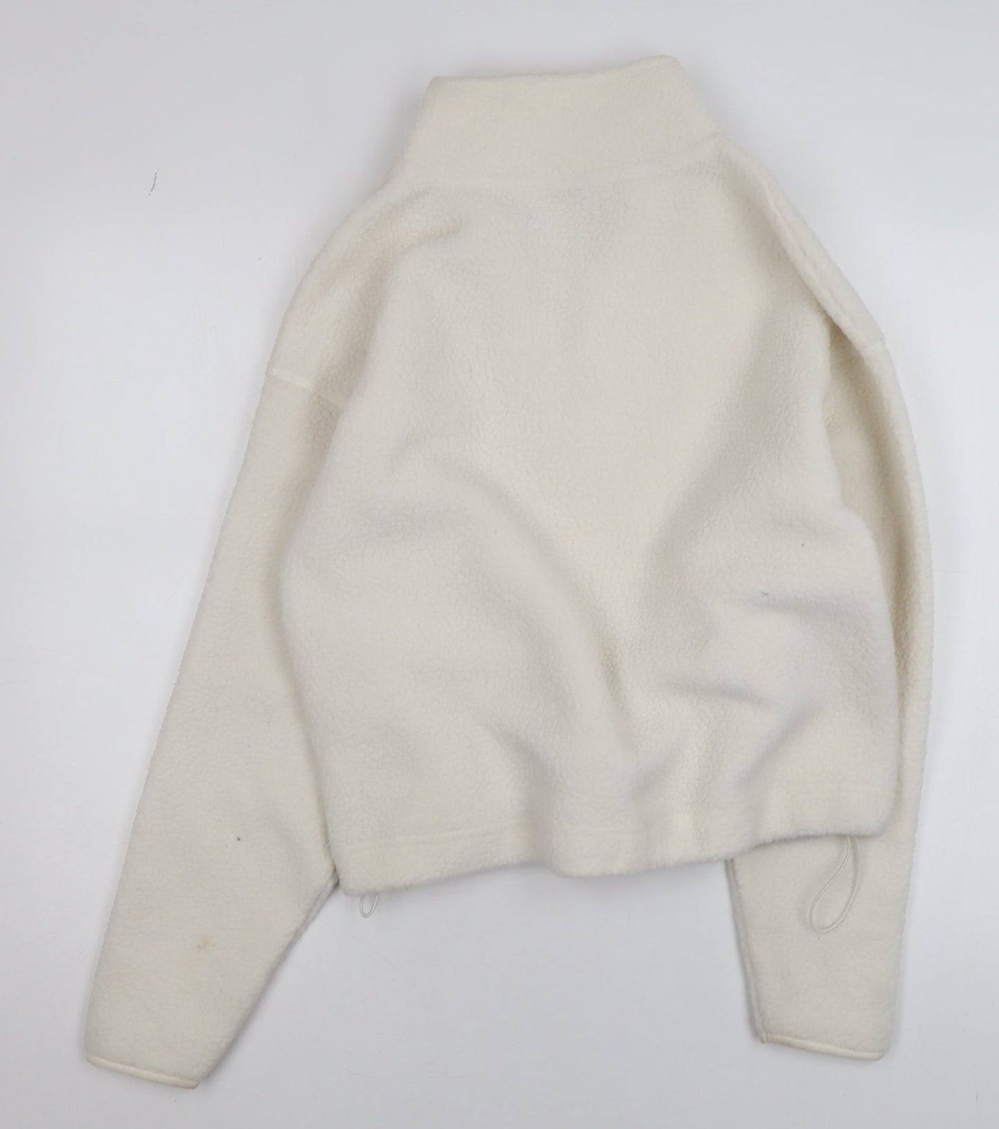 Primark Women Ivory Fleece 1/4 Zip Pullover Sweatshirt XS