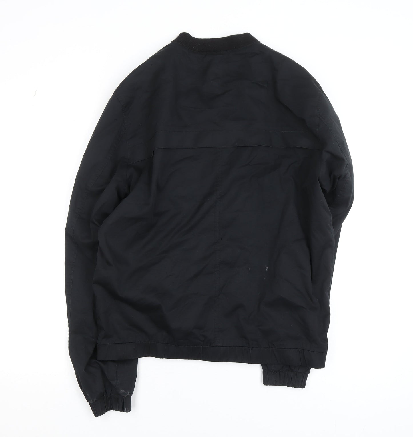H&M Men's Black Bomber Jacket Size 54 (44in Chest) Casual Zip-Up