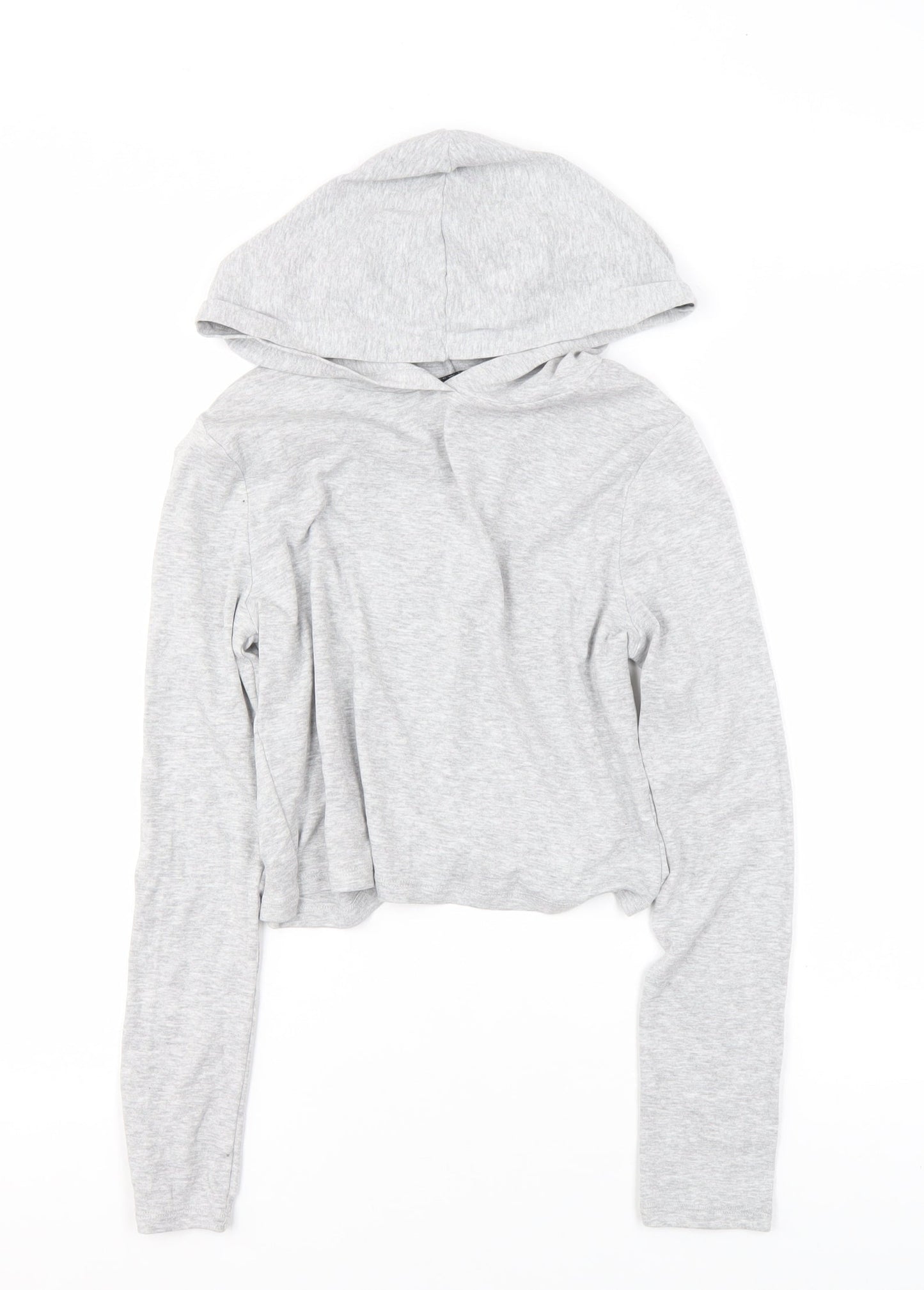 New Look Girls Grey Jersey Pullover Hoodie Age 14-15 Years