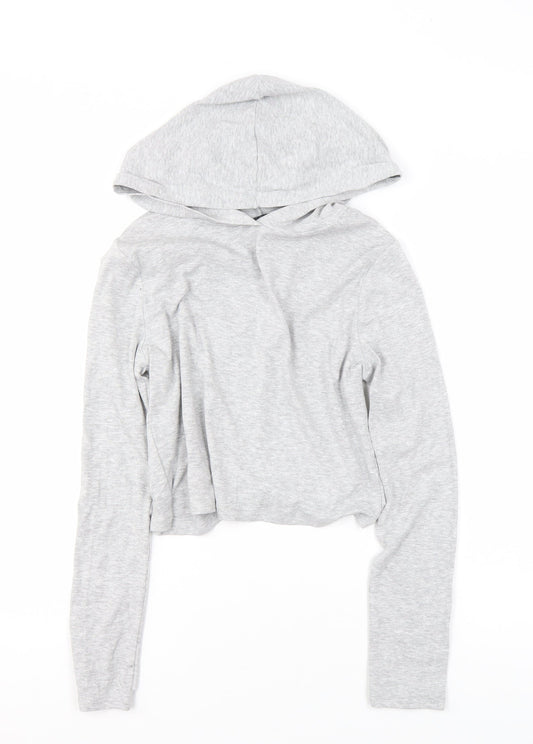 New Look Girls Grey Jersey Pullover Hoodie Age 14-15 Years