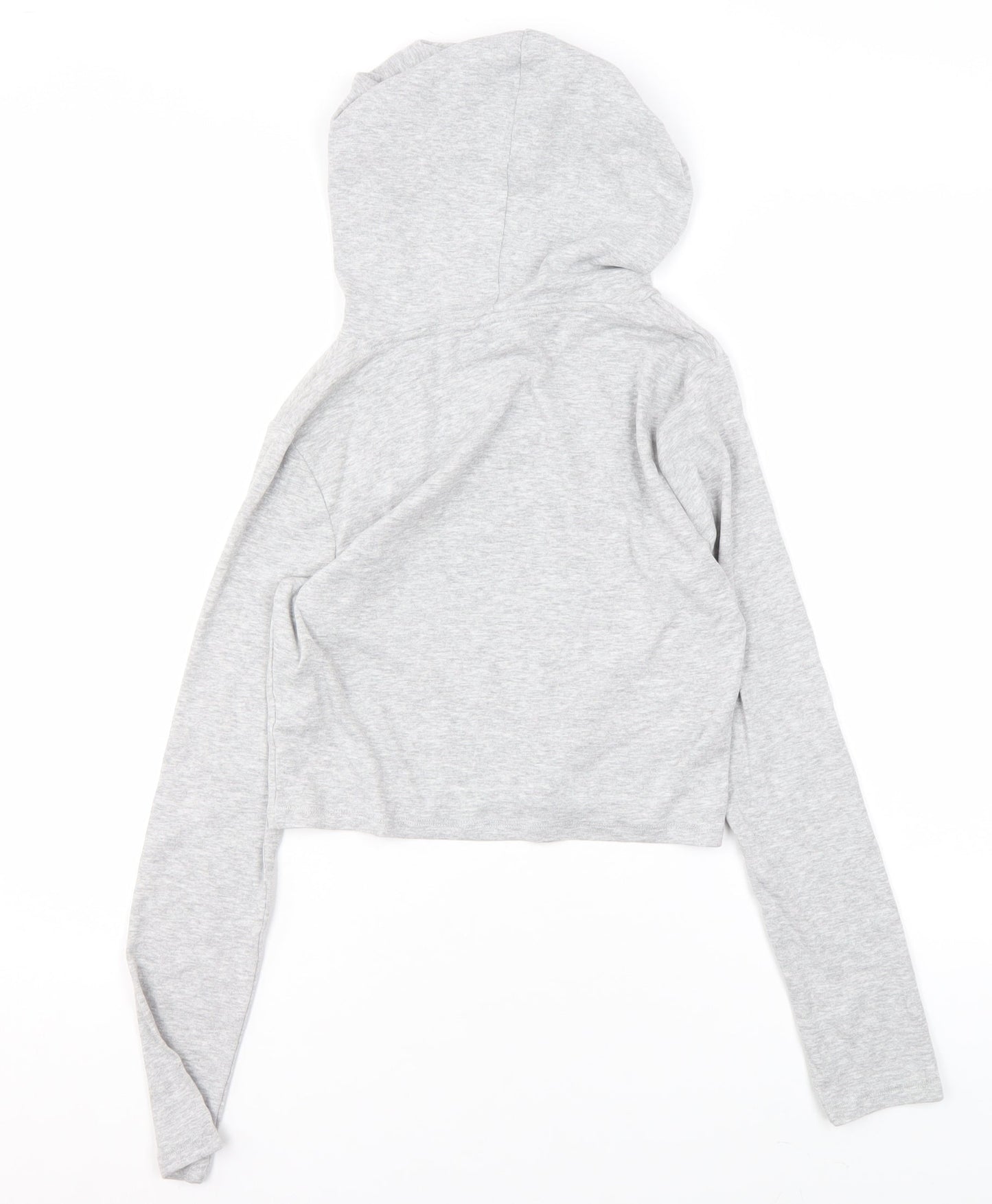 New Look Girls Grey Jersey Pullover Hoodie Age 14-15 Years