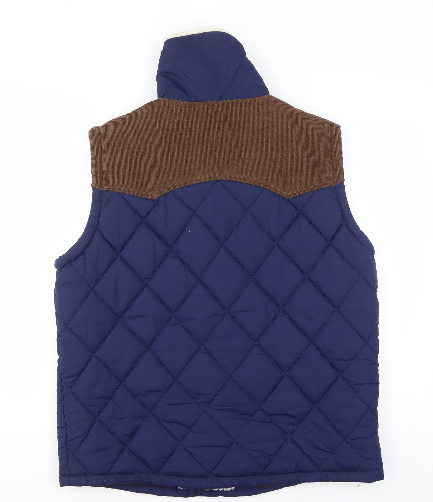 Tokyo Laundry Men's Blue Quilted Padded Waistcoat Lined Vest Size L