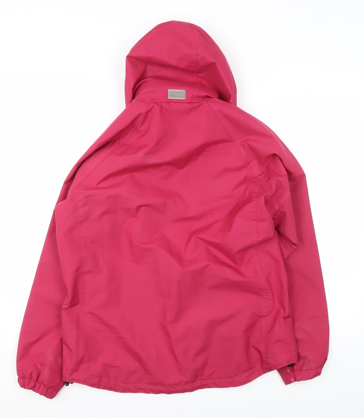 Outdoor Scene Womens Pink Waterproof Hooded Rain Coat Jacket M 12-14