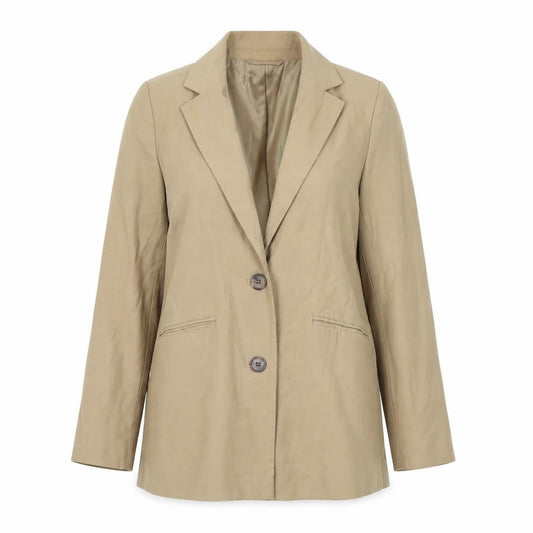 F&F Womens Beige Classic Single-Breasted Blazer UK 8