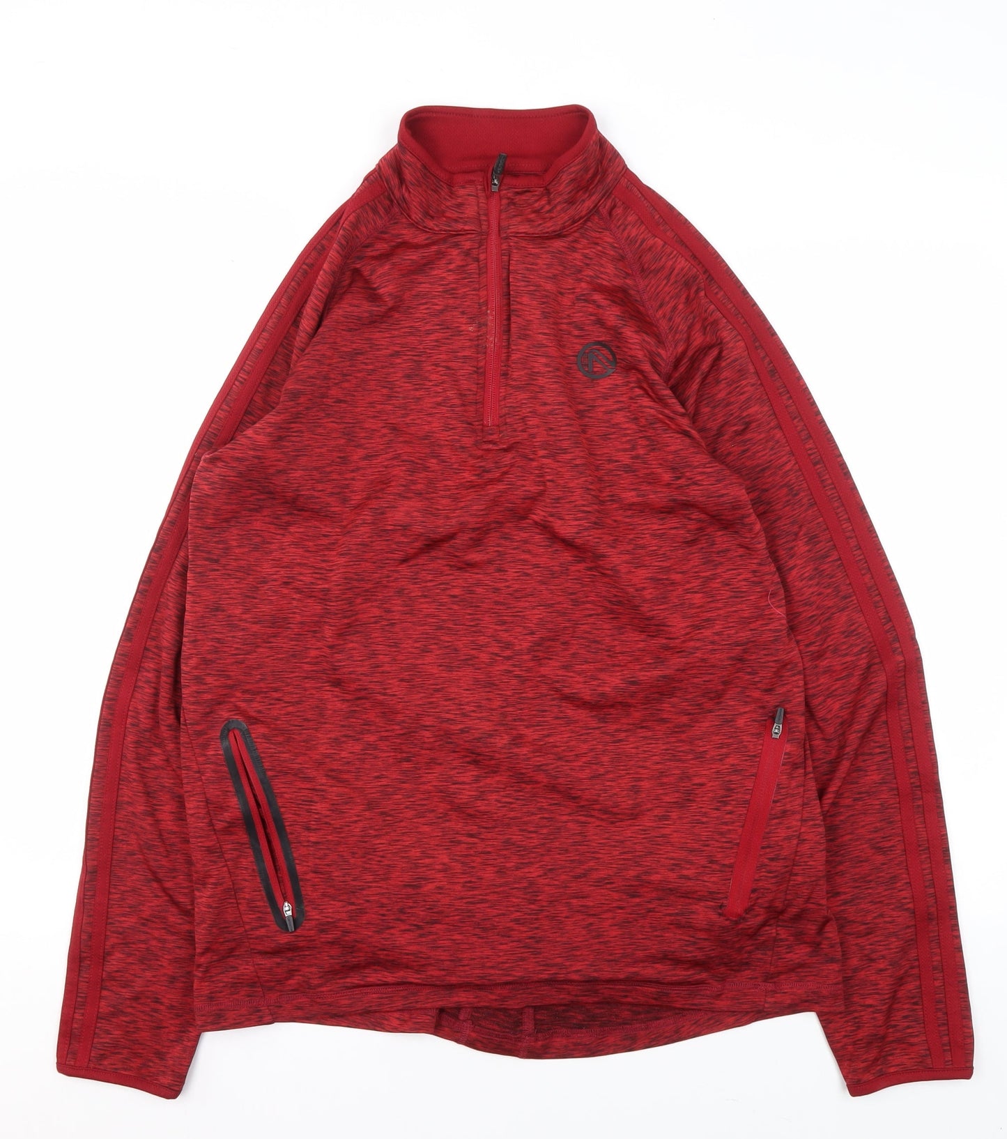 O’Neills Men’s Red Long Sleeve 1/4 Zip Athletic Top Size L
