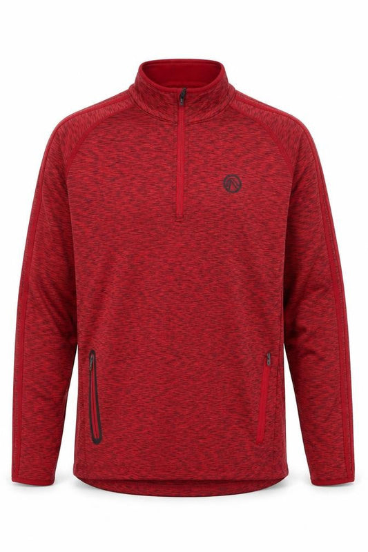 O’Neills Men’s Red Long Sleeve 1/4 Zip Athletic Top Size L