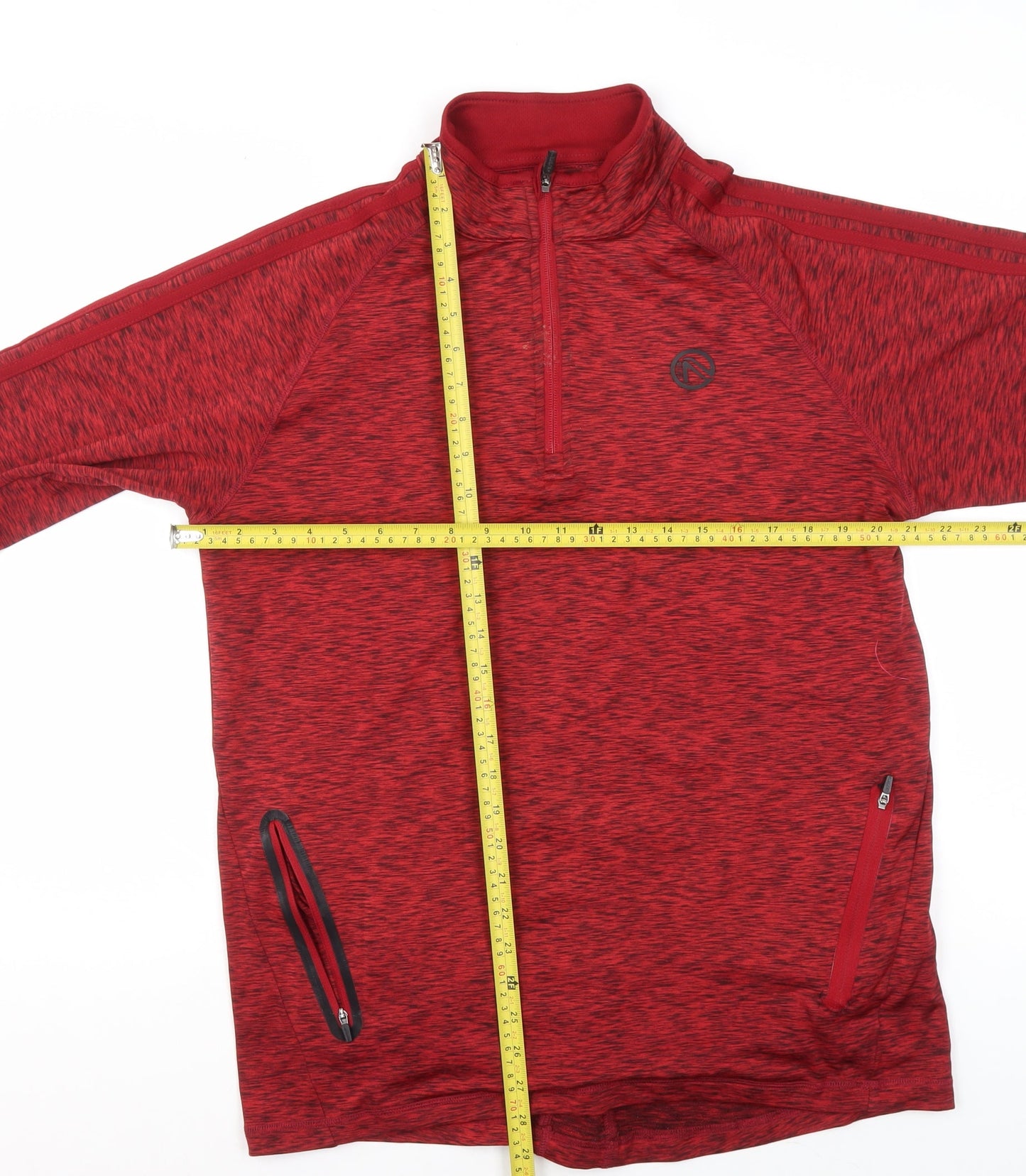 O’Neills Men’s Red Long Sleeve 1/4 Zip Athletic Top Size L