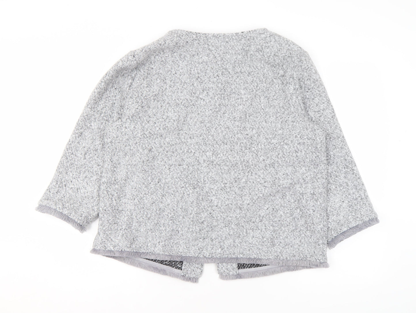 F&F Women’s Grey Open Front Cardigan UK 20 Polyester Long Sleeve