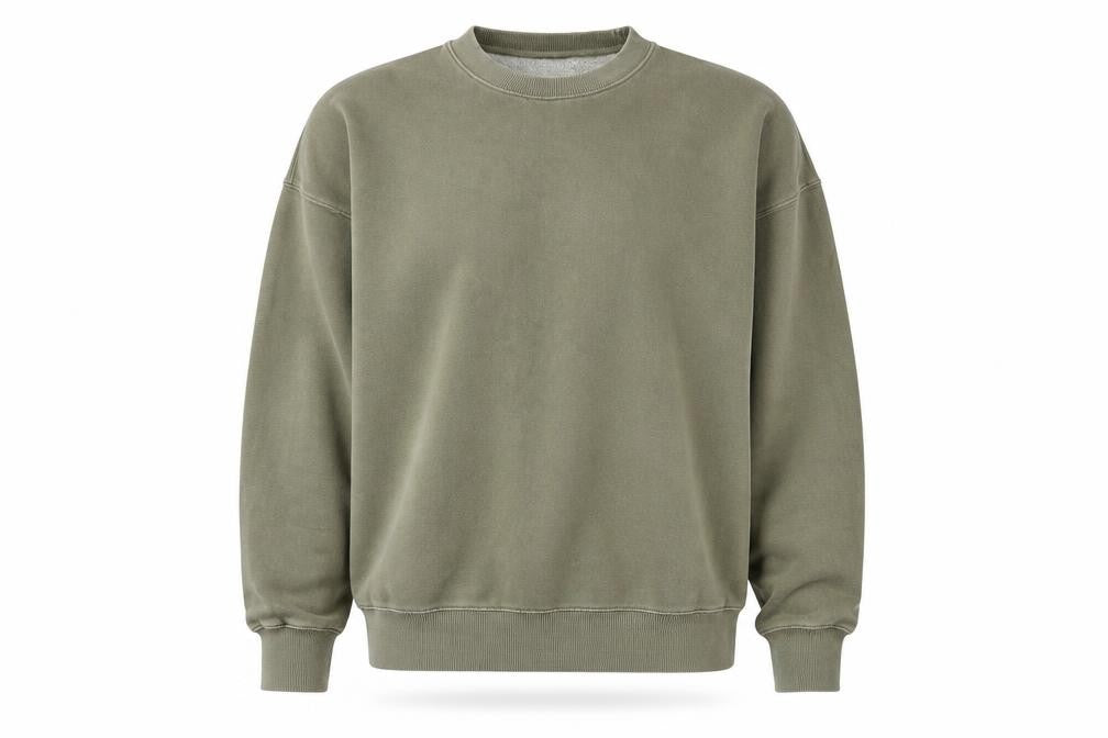 Pull&Bear Men's Green Crew Neck Sweatshirt Size S Classic Fit