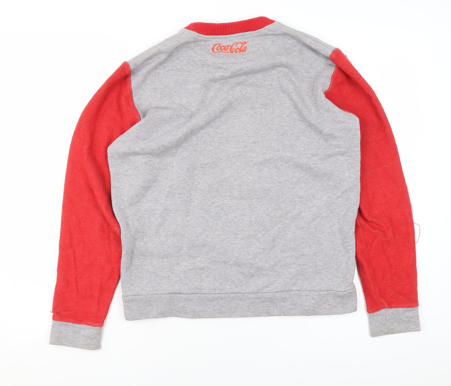 Coca-Cola by Kit Neale Women's Grey Red Pullover Sweatshirt Small