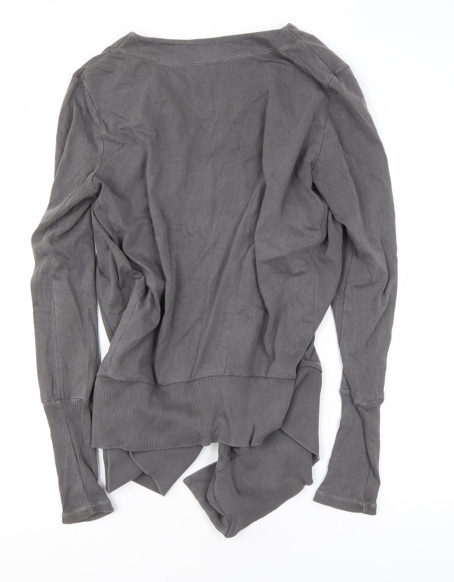 Et Vous Women’s Grey Cotton Open Cardigan Size M