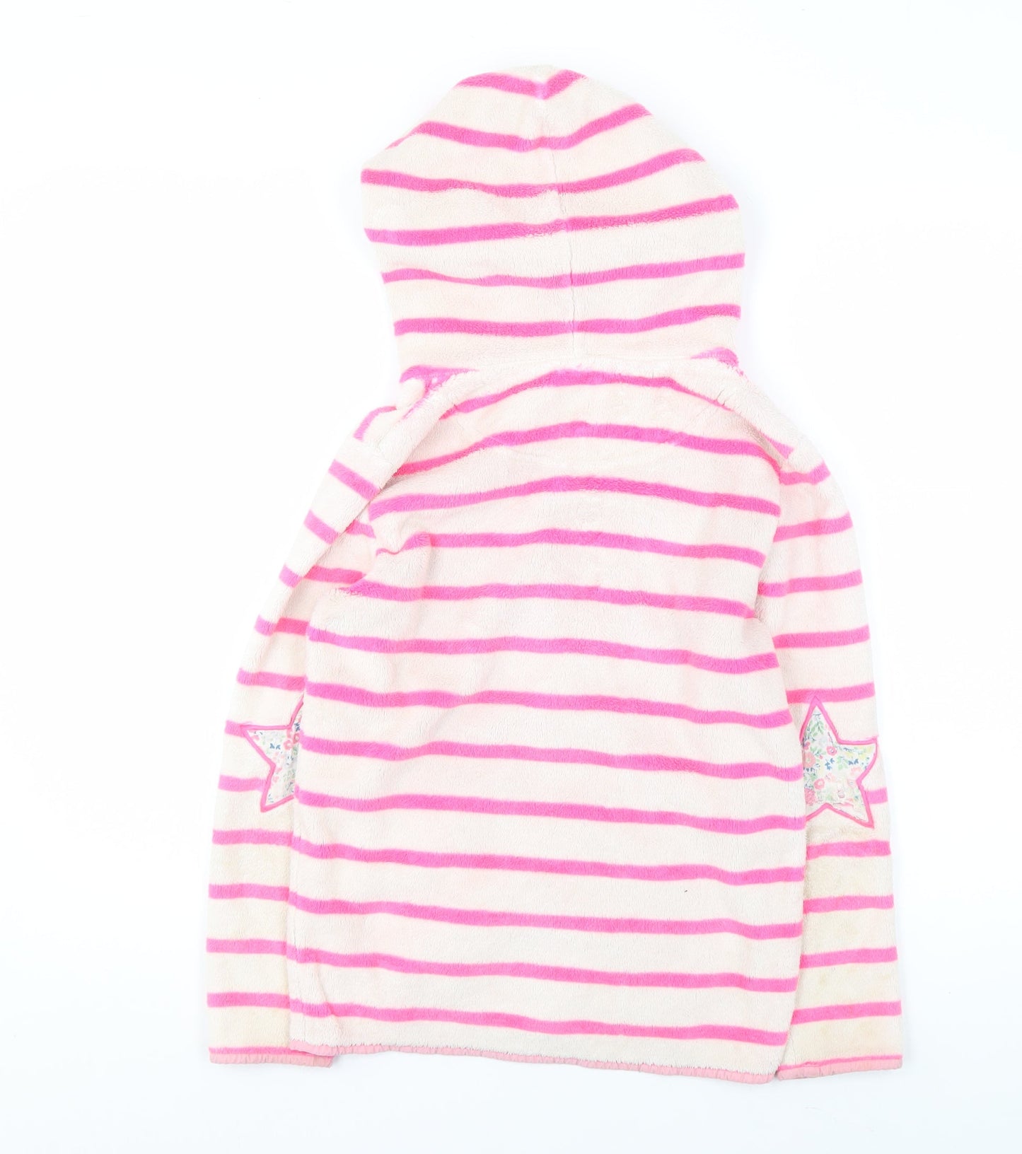 Joules Girls Pink Striped Full Zip Fleece Hoodie 11-12 Years