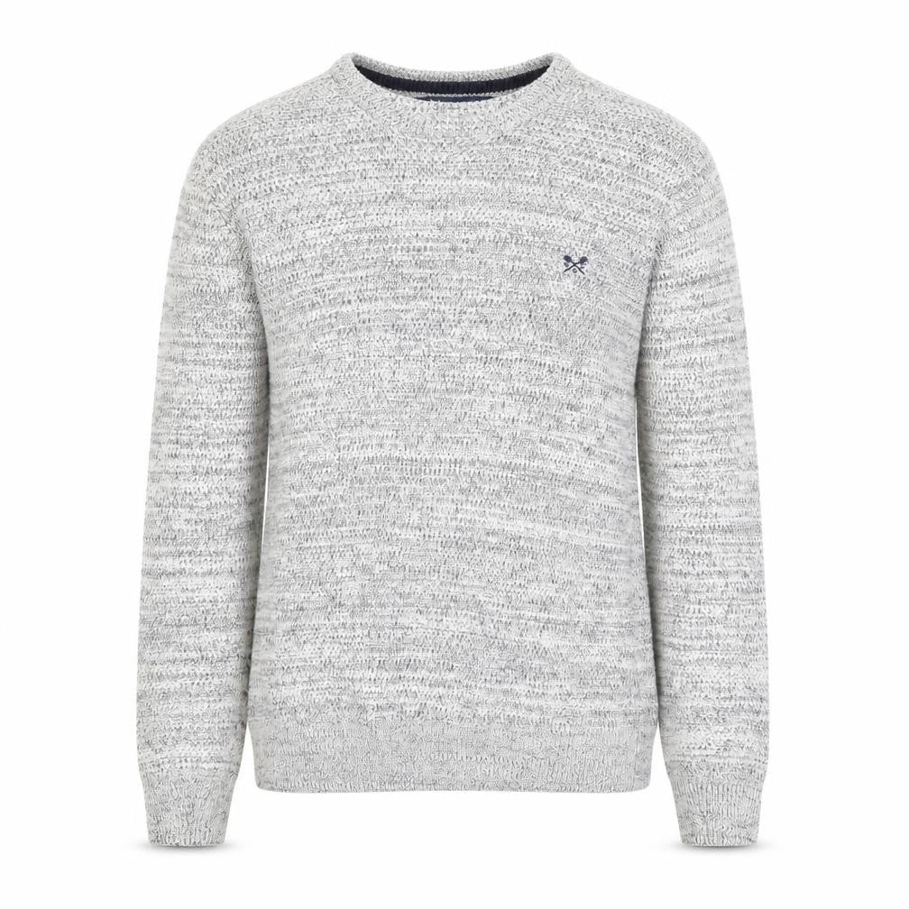 Crew Clothing Men's Grey Cotton Knit Jumper M Regular Fit
