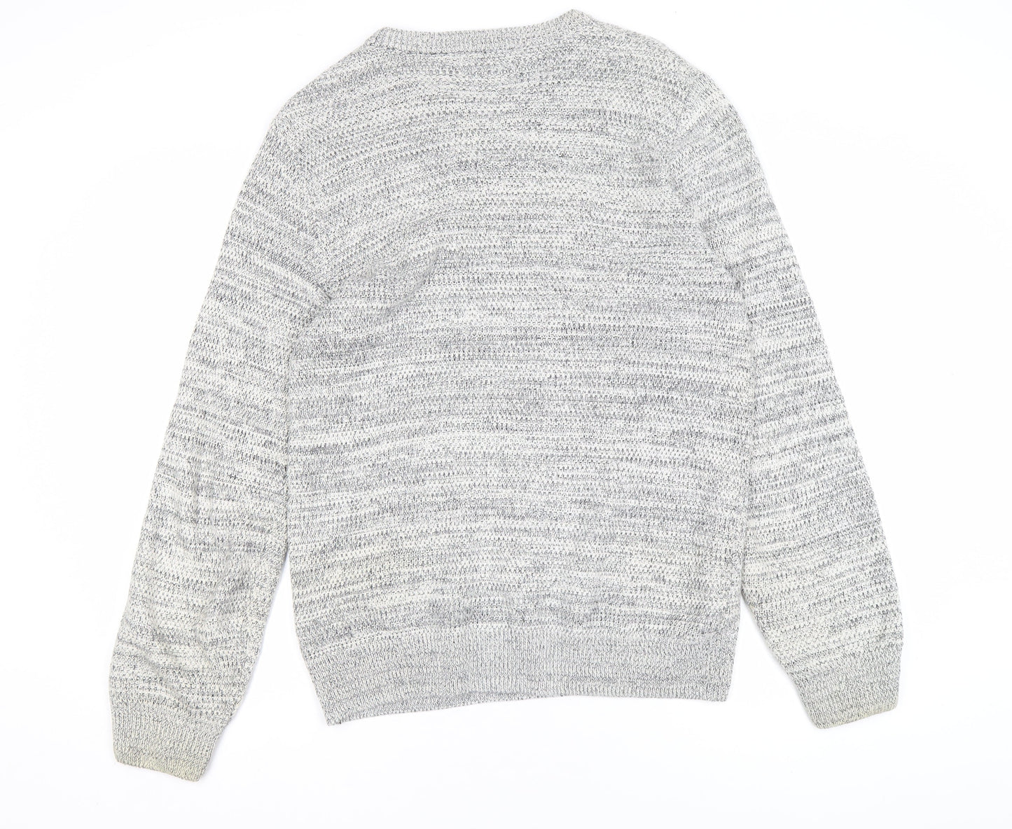 Crew Clothing Company Men's Grey Cotton Knit Jumper M Regular Fit