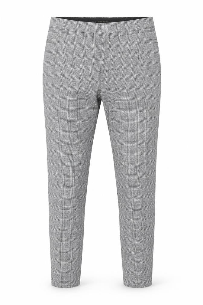 River Island Mens Grey Check Slim Fit Dress Pants 34R