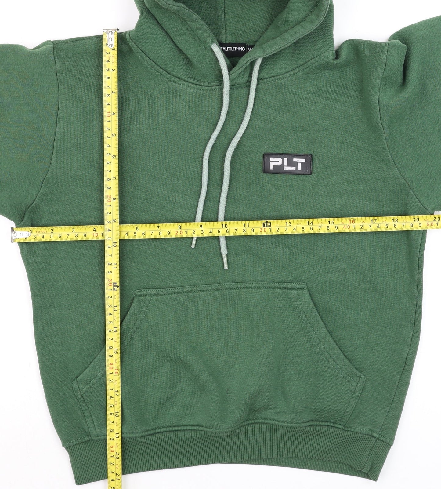 PrettyLittleThing Womens Green Pullover Hoodie XS Relaxed Fit