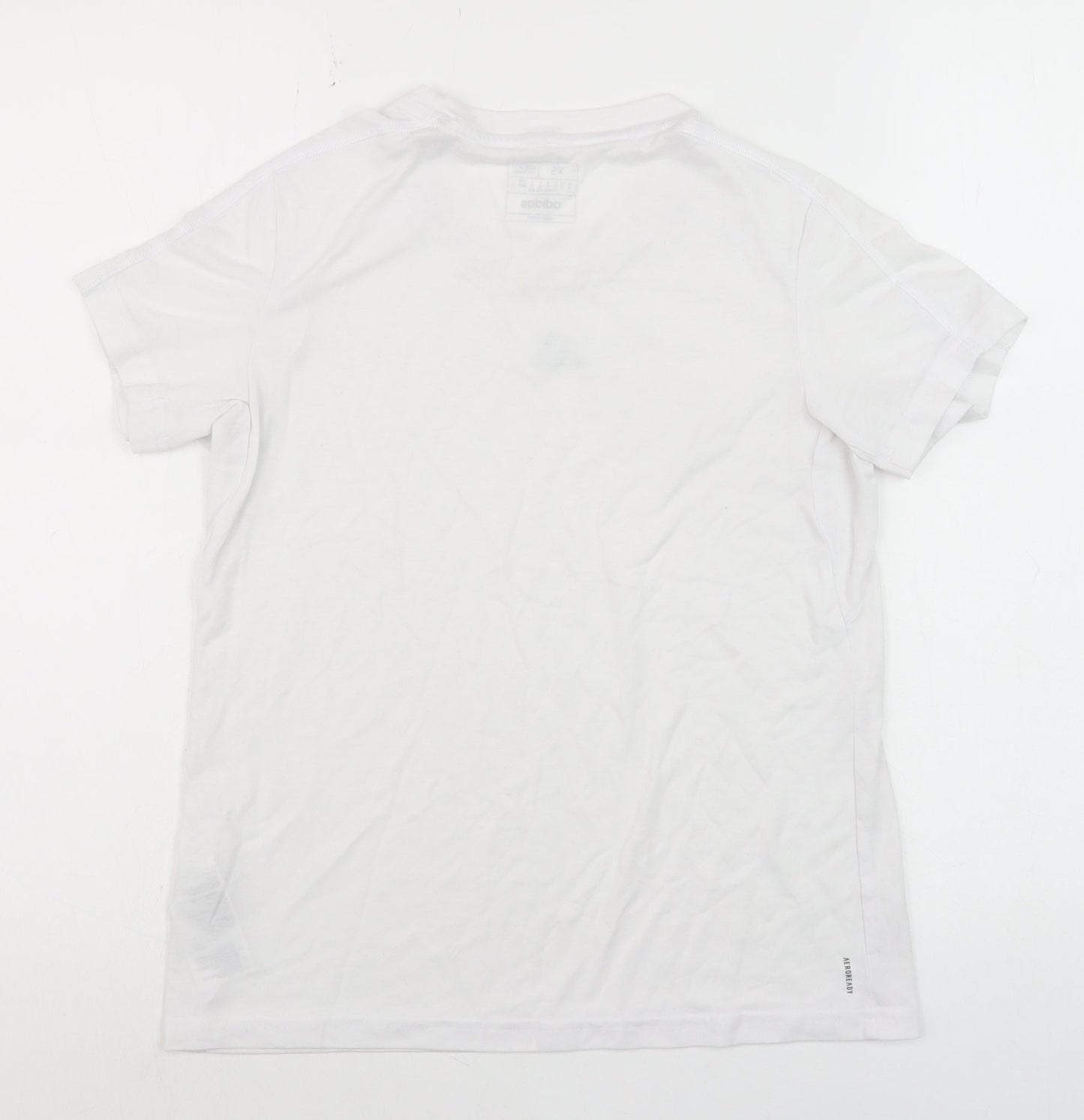 Adidas Womens White XS Regular Fit Sports T-Shirt