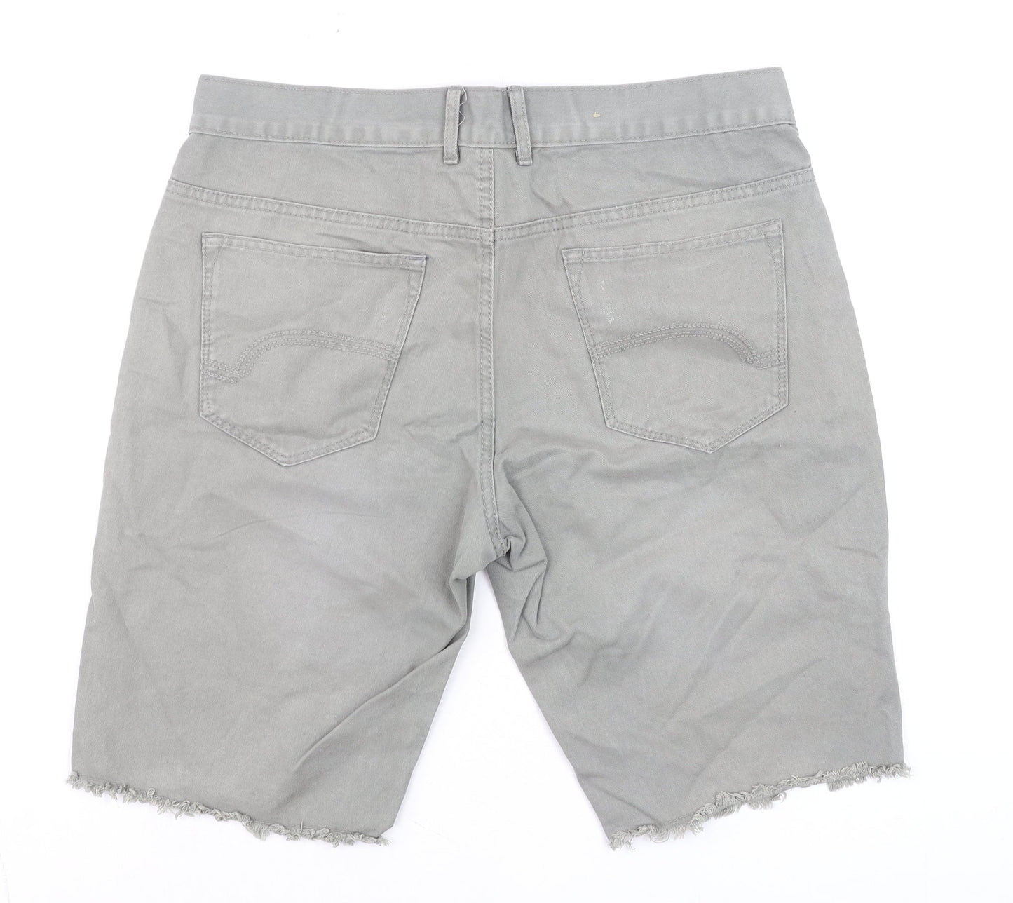 Cedar Wood State Men's Grey Chino Shorts Size 32 Regular Fit Casual