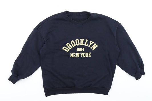 Dazy Women's Black Brooklyn New York Pullover Sweatshirt Size M